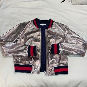 Metallic Bomber Jacket